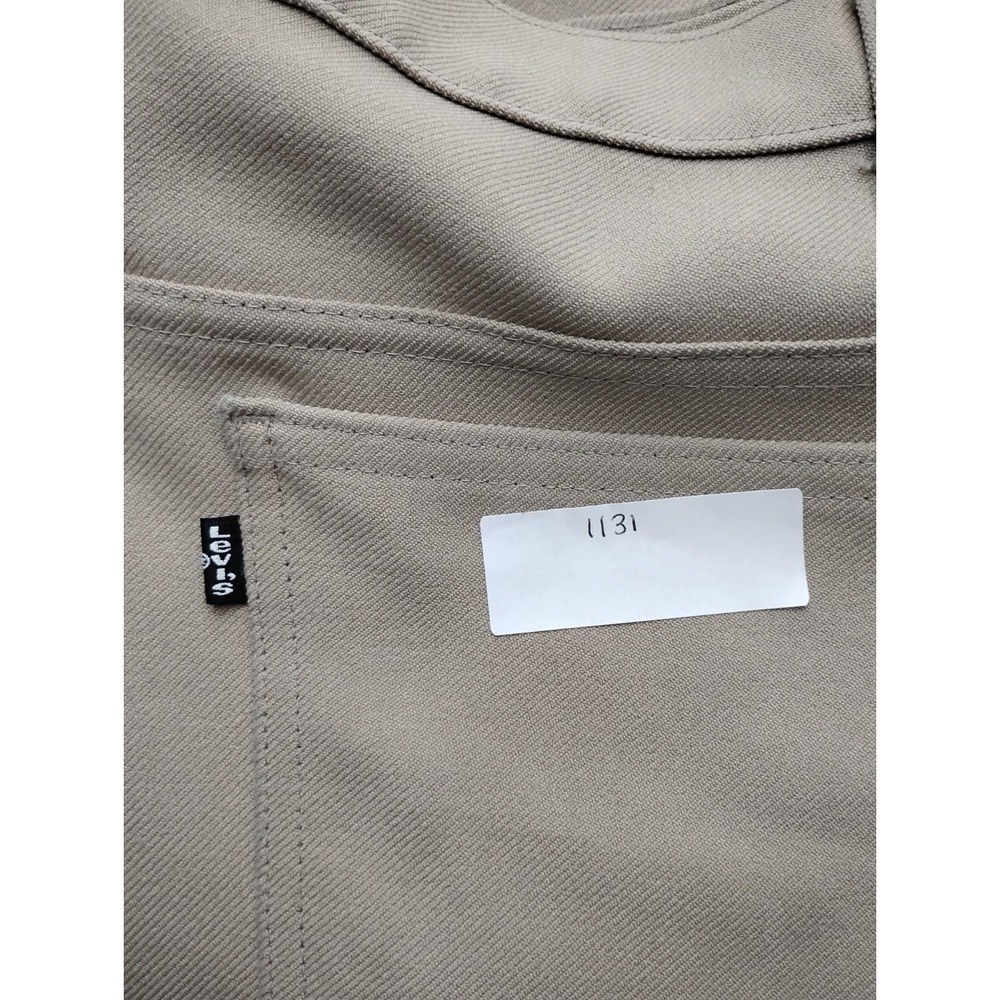 Levis Pants Mens 38x30 Tan Bootcut Polyester Dress Flat Front - Picture 11 of 11